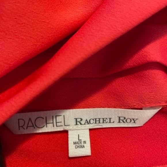 Rachel Rachel Roy Red Sleeveless Bow Pleated Top Size L - Picture 5 of 5